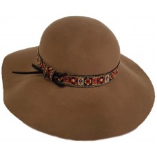 Mujer&apos;s Fall Winter Hats 100% Wool Felt Floppy Fedora Wide Brim Casual Hat Camel  eb-43517731